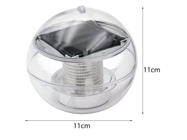 LAMPA LAMPKA SOLARNA LED PŁYWAJĄCA KULA DO BASENU RGB 11CM