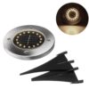 LAMPA OGRODOWA NAJAZDOWA SOLARNA 16 LED - biały ciepły