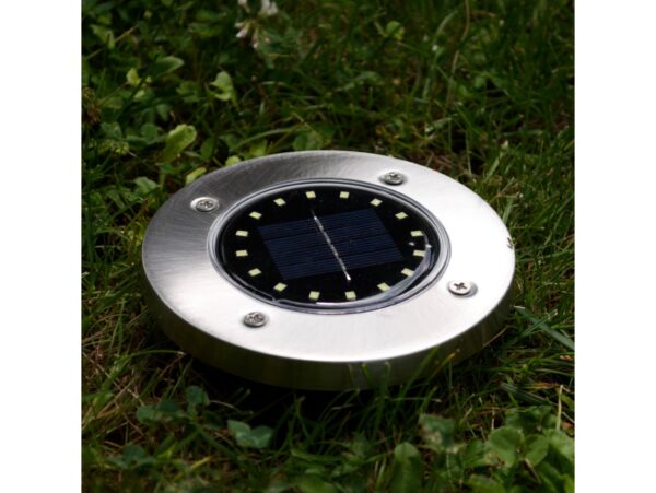 LAMPA OGRODOWA NAJAZDOWA SOLARNA 16 LED - biały ciepły