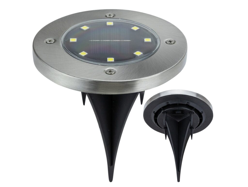 LAMPA OGRODOWA NAJAZDOWA SOLARNA 8 LED