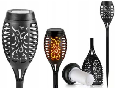 LAMPA OGRODOWA POCHODNIA SOLARNA JAK PŁOMIEŃ OGIEŃ