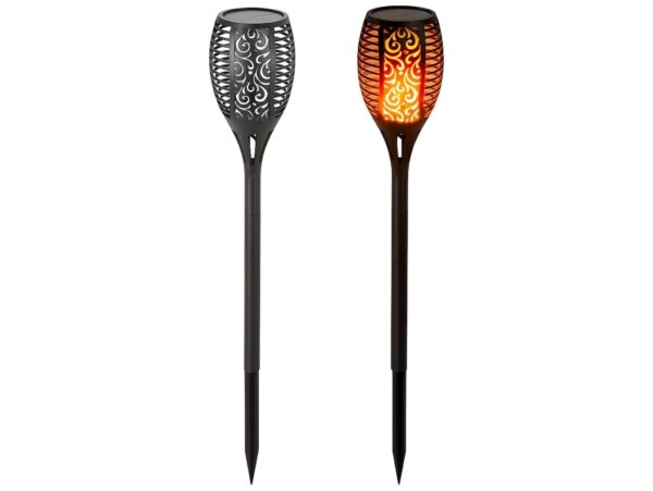 LAMPA OGRODOWA POCHODNIA SOLARNA JAK PŁOMIEŃ OGIEŃ