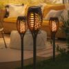 LAMPA OGRODOWA POCHODNIA SOLARNA JAK PŁOMIEŃ OGIEŃ
