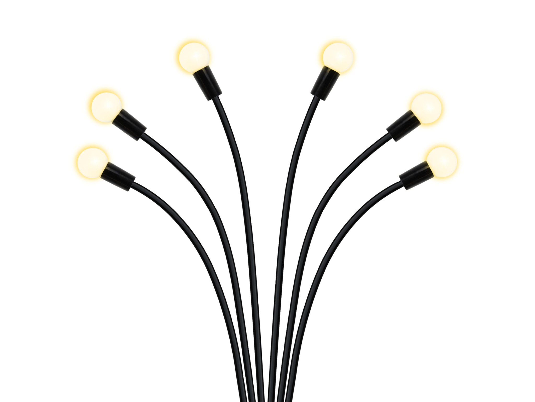 LAMPA OGRODOWA SOLARNA 6 LED KULKI CIEPŁY BIAŁY 2 SZT
