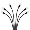 LAMPA OGRODOWA SOLARNA 6 LED KULKI CIEPŁY BIAŁY 2 SZT