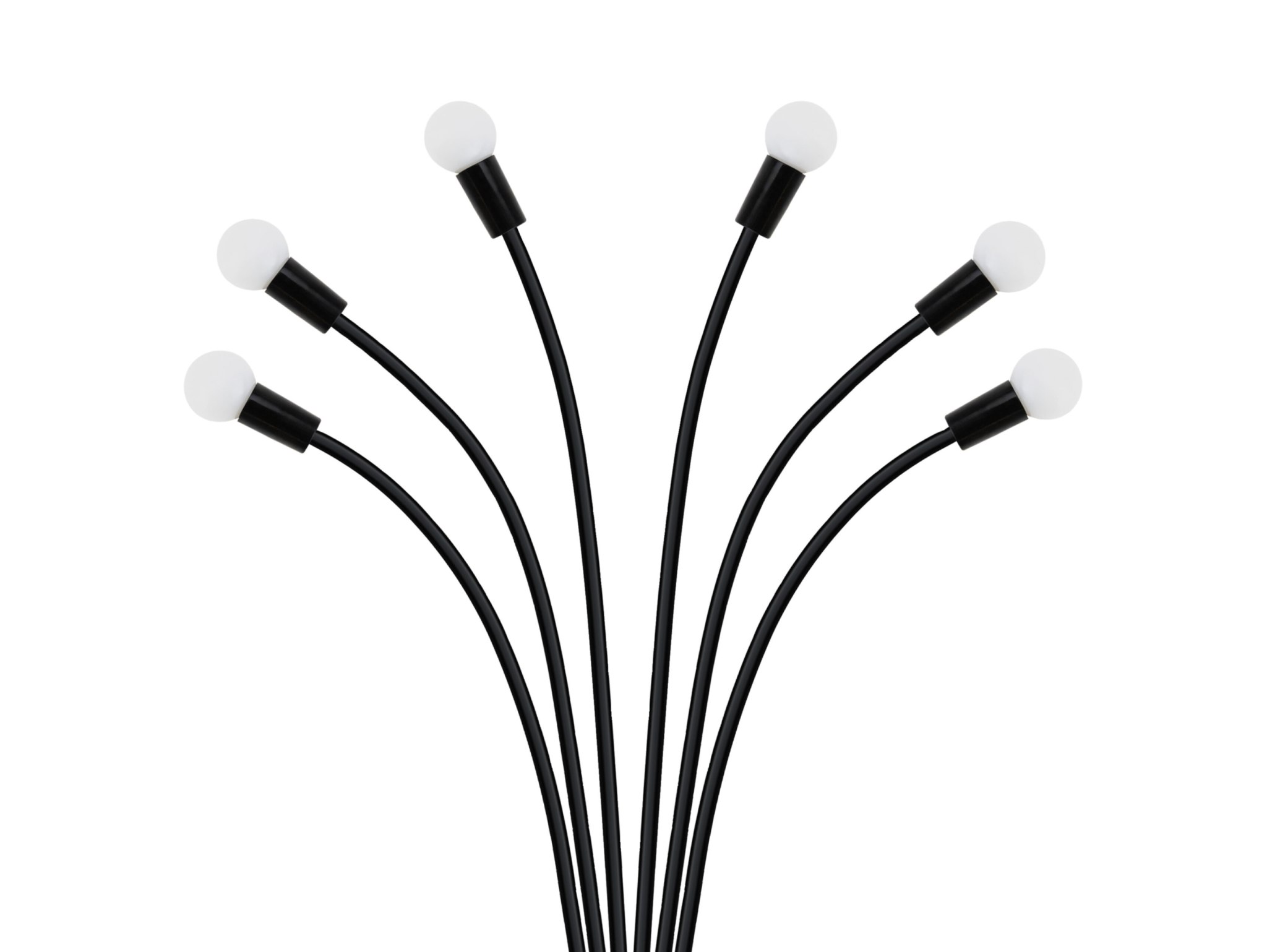 LAMPA OGRODOWA SOLARNA 6 LED KULKI CIEPŁY BIAŁY 2 SZT