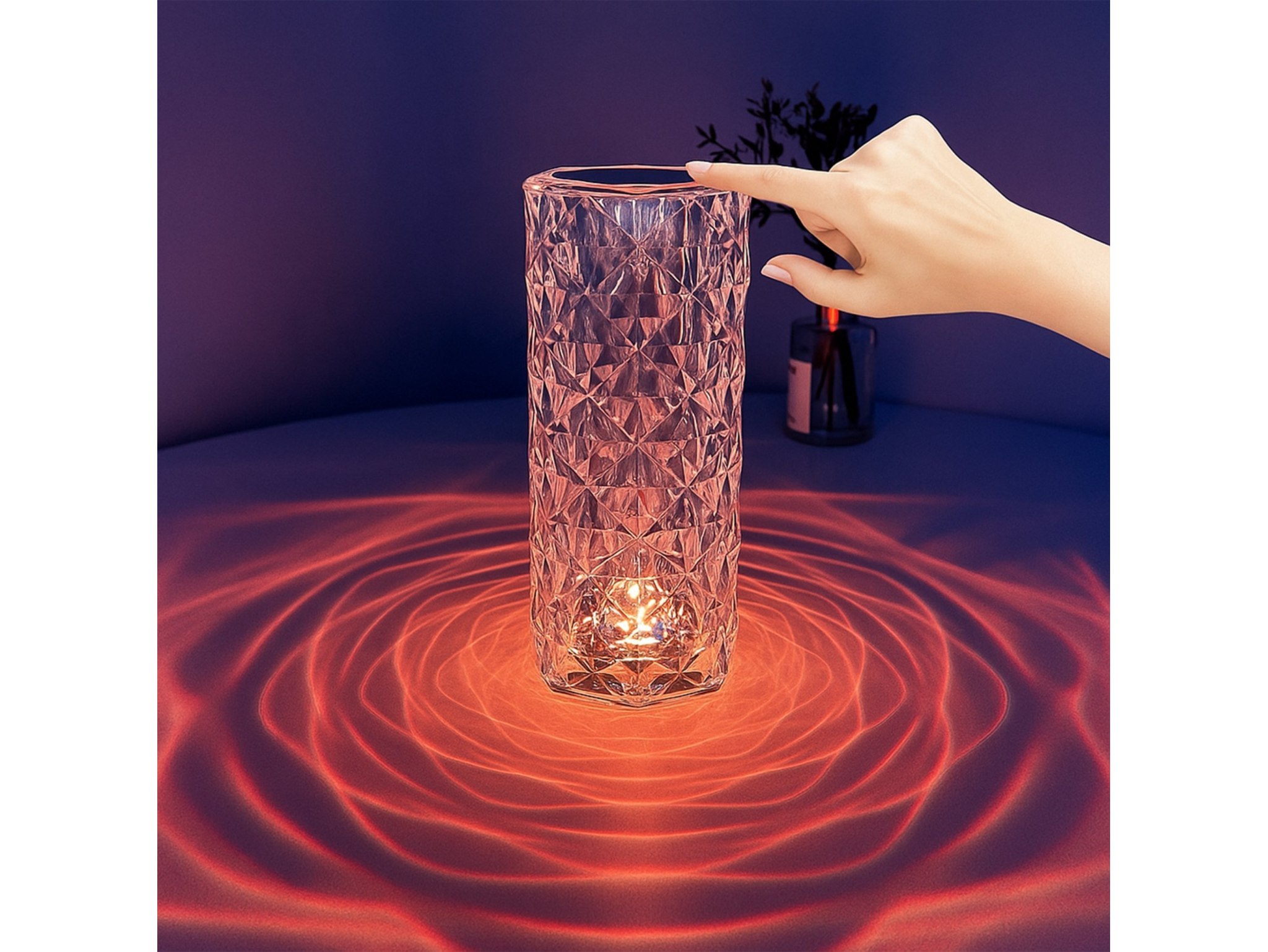 LAMPA ROSE DIAMOND DOTYKOWA +PILOT 22cm