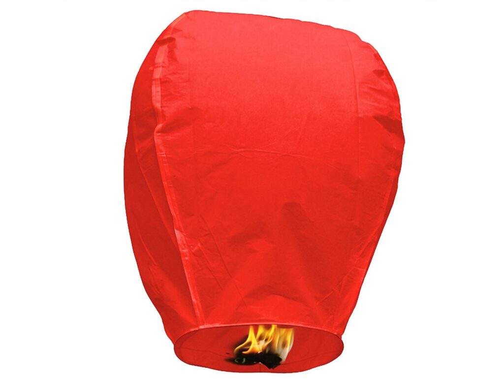 LAMPION SZCZĘŚCIA LATAJĄCY - czerwony