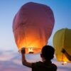 LAMPION SZCZĘŚCIA LATAJĄCY - czerwony