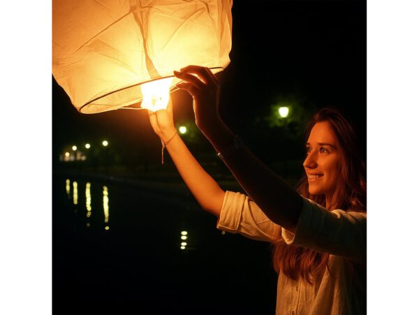 LAMPION SZCZĘŚCIA LATAJĄCY - czerwony