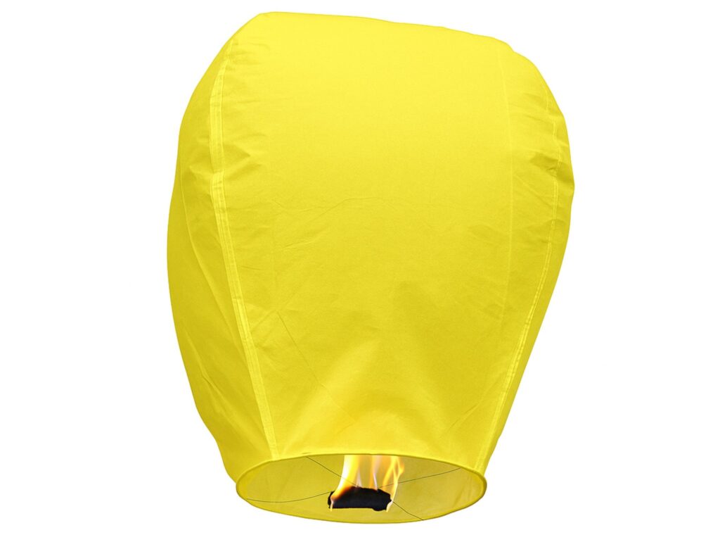LAMPION SZCZĘŚCIA LATAJĄCY - żółty
