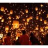 LAMPION SZCZĘŚCIA LATAJĄCY - żółty
