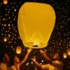 LAMPION SZCZĘŚCIA LATAJĄCY - żółty