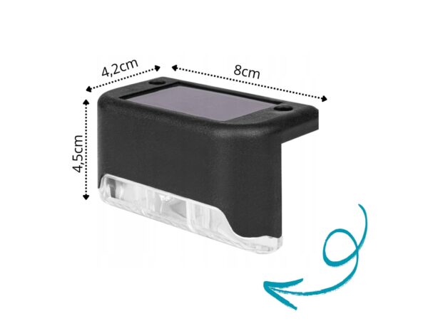 LAMPKA LAMPA SOLARNA KRAWĘDZIOWA 1 LED 8x4,5x4,2cm - czarny