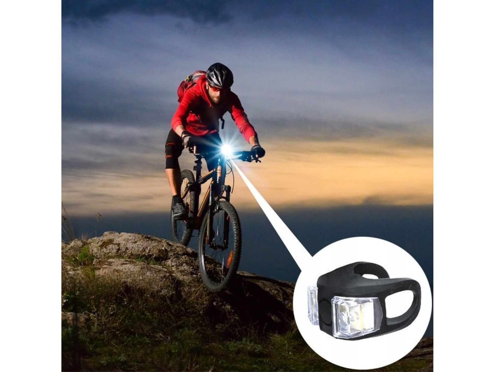 LAMPKI DO ROWERU LED PRZÓD TYŁ ROWEROWE 2szt