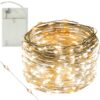 LAMPKI DRUCIKI 100 LED NA BATERIE - biały ciepły