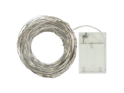 LAMPKI DRUCIKI 100 LED NA BATERIE - biały ciepły