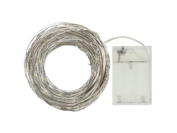 LAMPKI DRUCIKI 100 LED NA BATERIE - biały ciepły