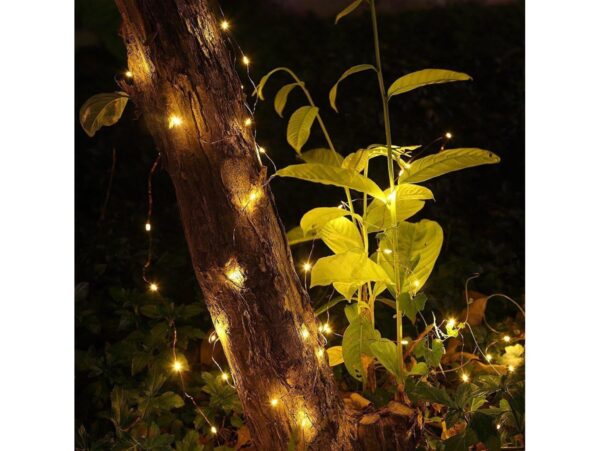 LAMPKI DRUCIKI 100 LED NA BATERIE - biały ciepły
