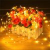 LAMPKI DRUCIKI 100 LED NA BATERIE - biały ciepły