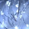 LAMPKI DRUCIKI 100 LED NA BATERIE - biały zimny