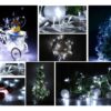 LAMPKI DRUCIKI 100 LED NA BATERIE - biały zimny