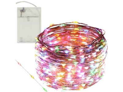 LAMPKI DRUCIKI 100 LED NA BATERIE - multikolor