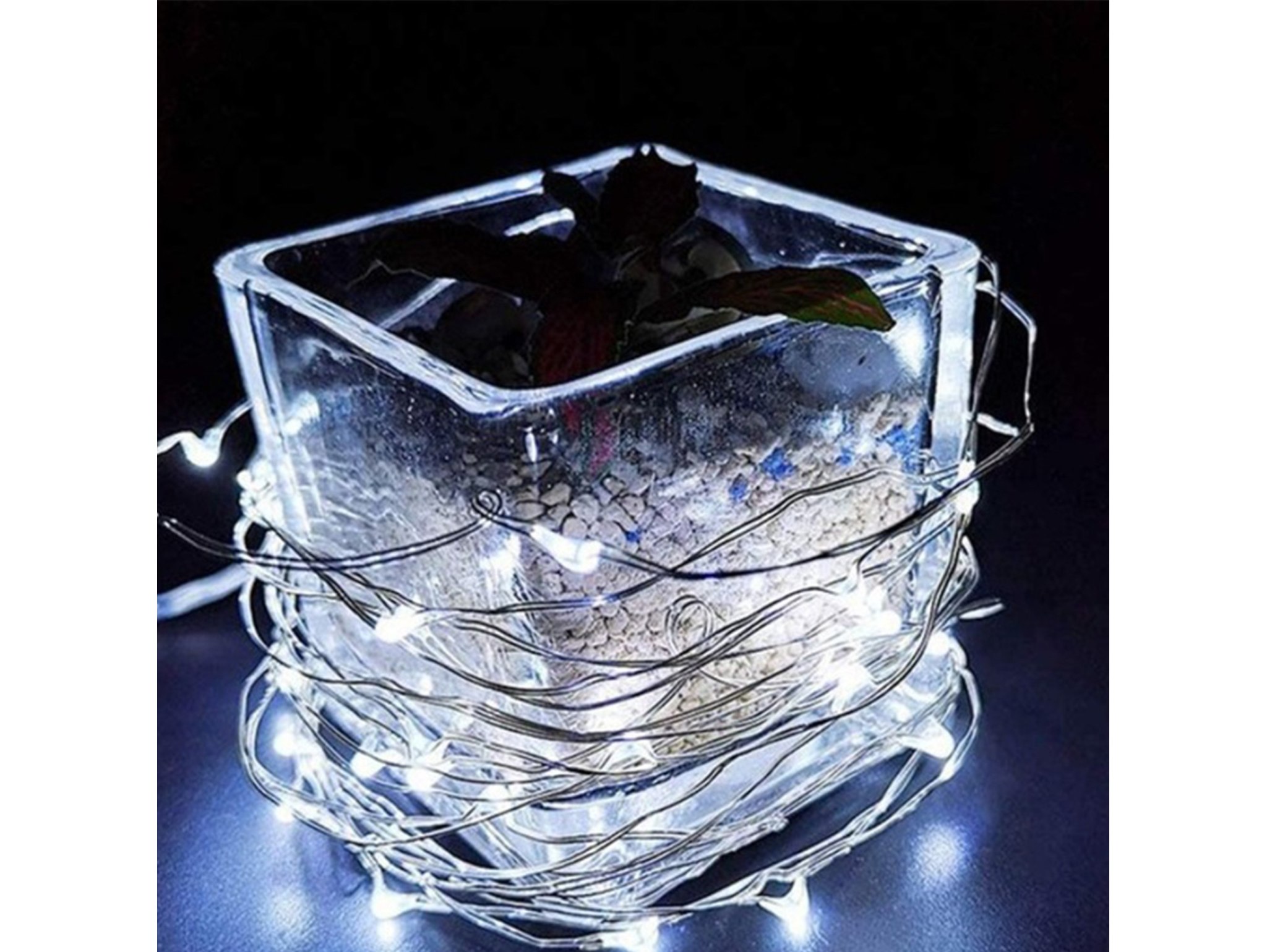 LAMPKI DRUCIKI 20 LED - biały zimny