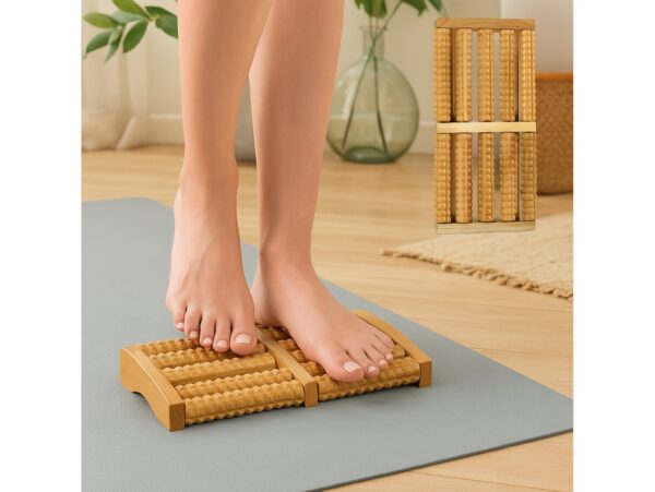 MASAŻER DO STÓP TRADYCYJNY DREWNIANY ROLLER 2 X 5