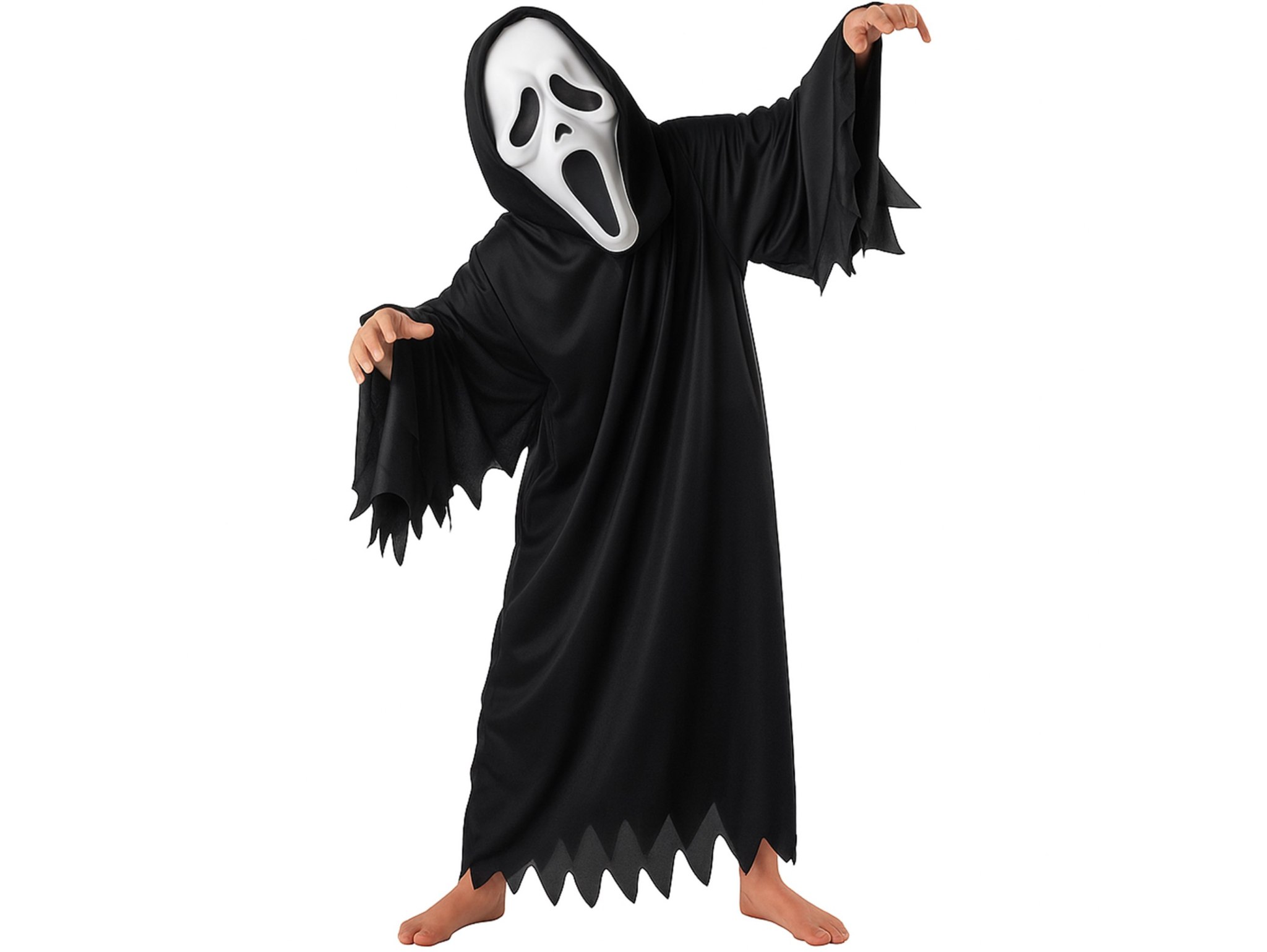 MASKA KRZYK Z KAPTUREM KOSTIUM IMPREZA HALLOWEEN