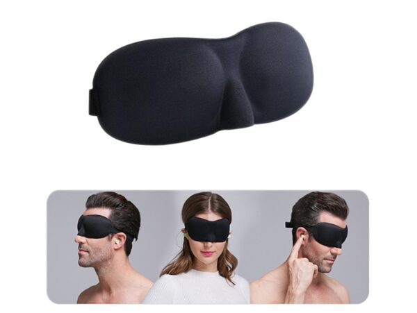 MASKA OPASKA NA OCZY DO SPANIA 3D - czarny