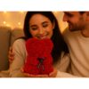MIŚ Z RÓŻ 25cm + BOX - czerwony bez wstążki