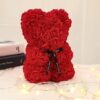 MIŚ Z RÓŻ 25cm + BOX - czerwony bez wstążki