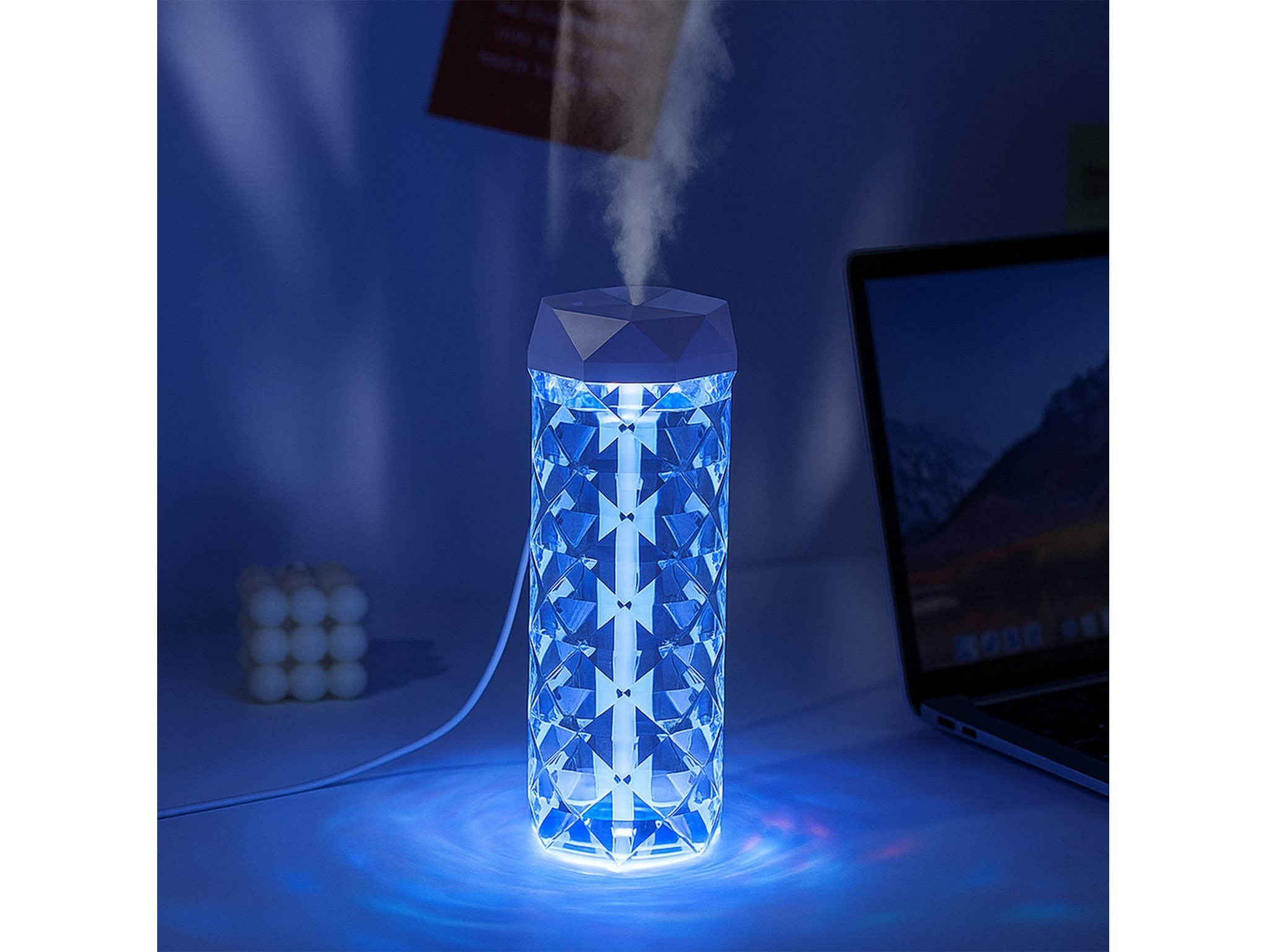 NAWILŻACZ POWIETRZA LAMPKA NOCNA LED 2W1