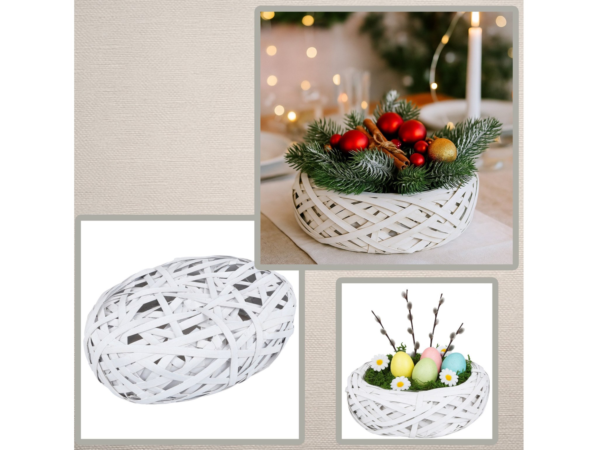 OSŁONKA DONICZKA RATTANOWA Z FOLIĄ 31x23x8cm