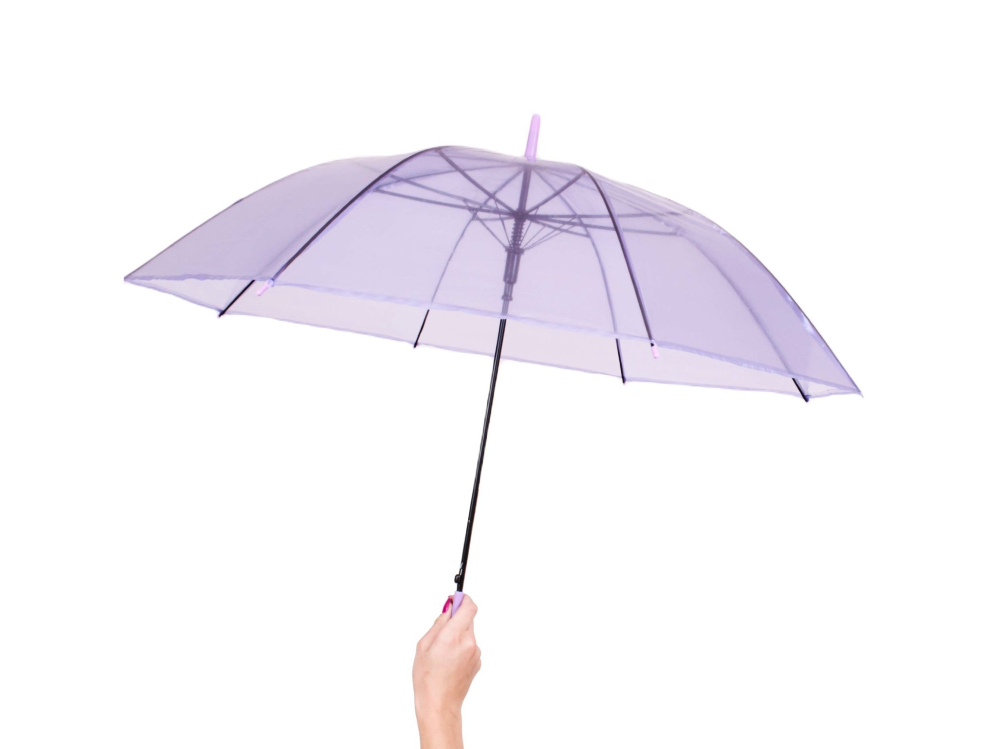 PARASOL PRZEZROCZYSTY 72cm - fioletowy