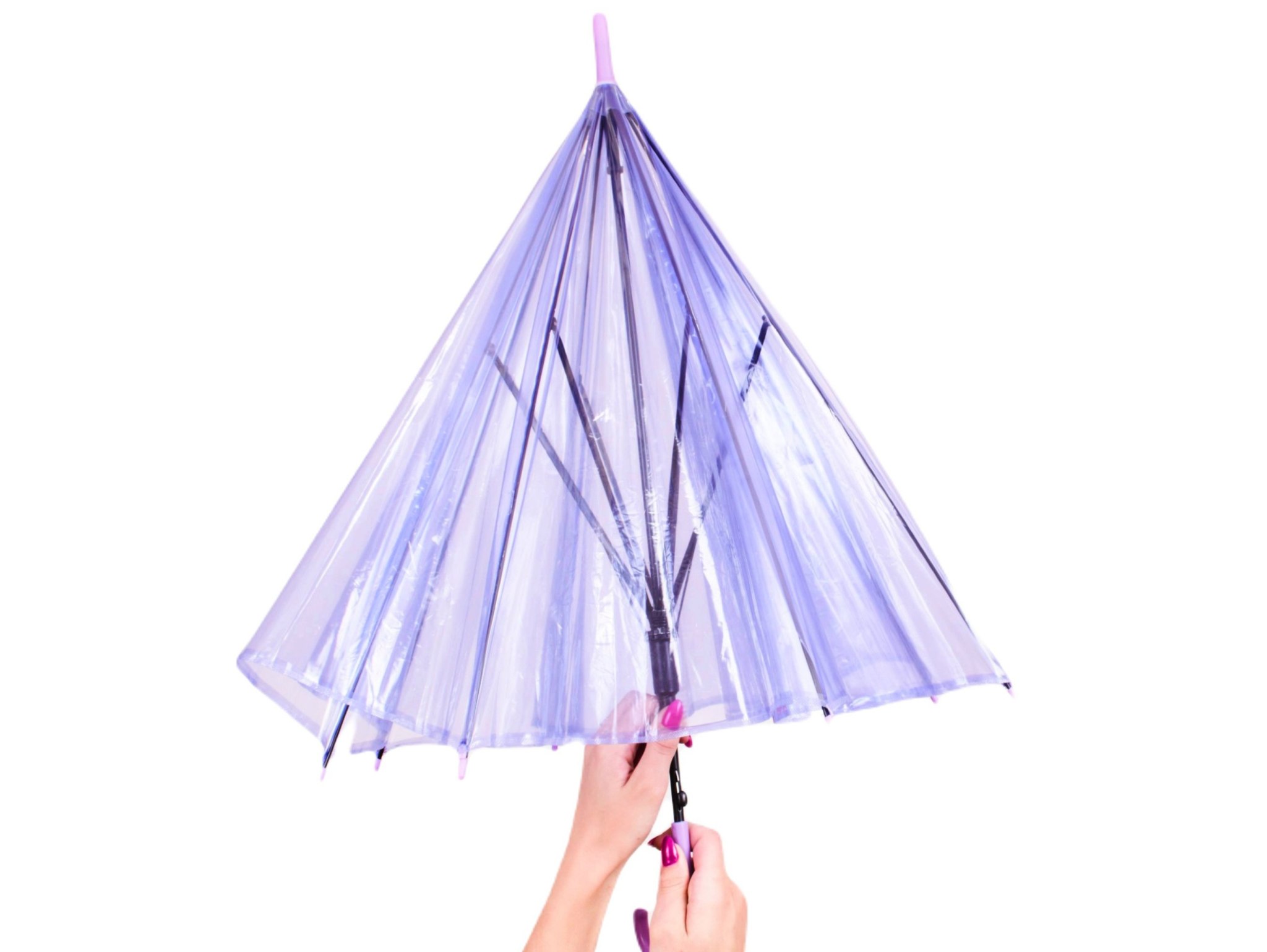 PARASOL PRZEZROCZYSTY 72cm - fioletowy