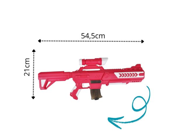 PISTOLET NA WODĘ NA BATERIE 54,5x21x5,5XM - czerwony