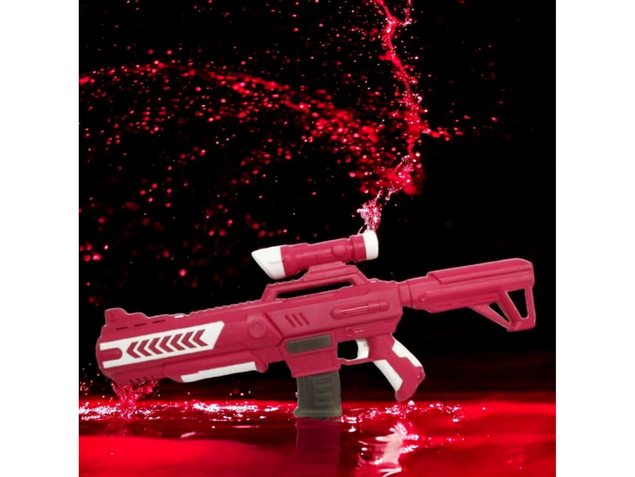 PISTOLET NA WODĘ NA BATERIE 54,5x21x5,5XM - czerwony