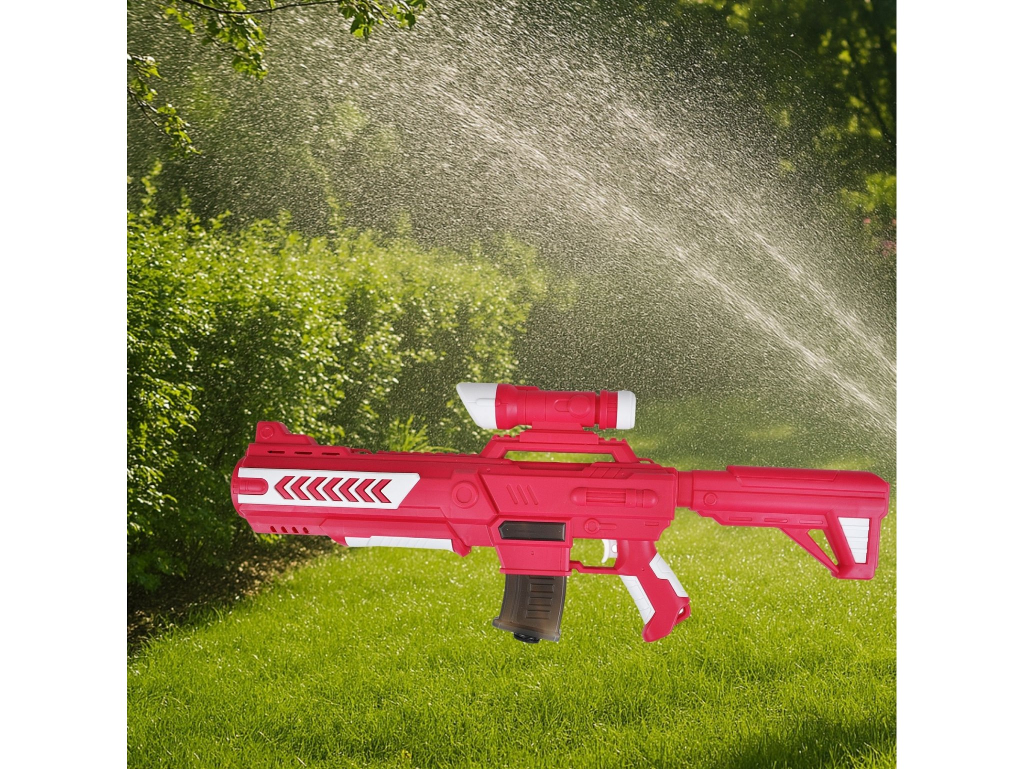 PISTOLET NA WODĘ NA BATERIE 54,5x21x5,5XM - czerwony