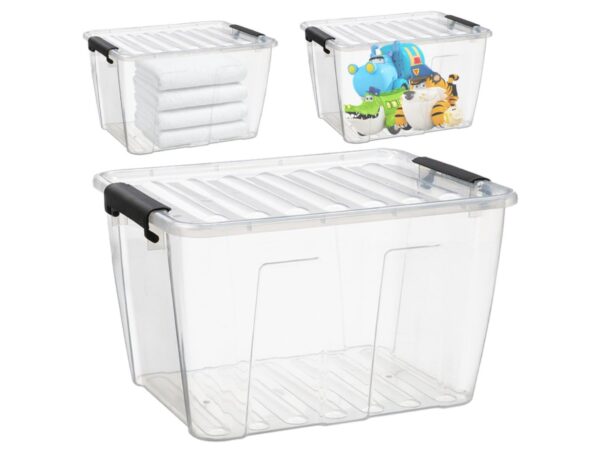 POJEMNIK Z POKRYWĄ DO PRZECHOWYWANIA HOME BOX 15L