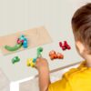 PUZZLE KLOCKI DREWNIANE EDUKACYJNE - dinozaur