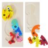 PUZZLE KLOCKI DREWNIANE EDUKACYJNE - papuga