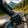 RĘKAWICE MOTOCYKLOWE - L - czarny z żółtymi kropkami