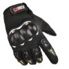 RĘKAWICE MOTOCYKLOWE - L - czarny z żółtymi kropkami