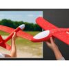 SAMOLOT ZABAWKA STYROPIANOWY SZYBOWIEC RZUTKA 47 CM LED - czerwony
