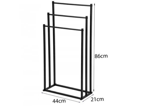 STOJAK ŁAZIENKOWY NA RĘCZNIKI 3 POZIOMY 86x44x21cm - typ 2