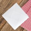 TALERZ PLASTIKOWY KWADRATOWY 20,5cm 4SZT