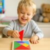 TANGRAM GRA LOGICZNA UKŁADANKA KLOCKI DREWNIANE