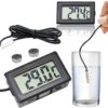 TERMOMETR LCD Z SONDA - czarny